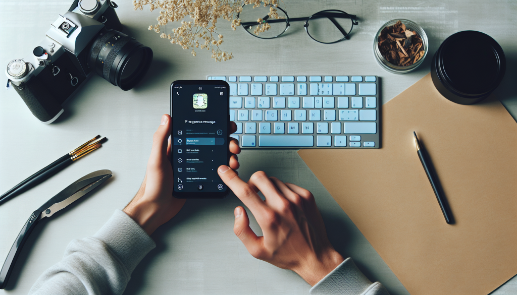 comment programmer un message sur snap