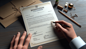 lettre de demission sans preavis