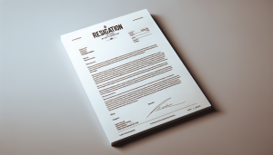 lettre de demission sans preavis