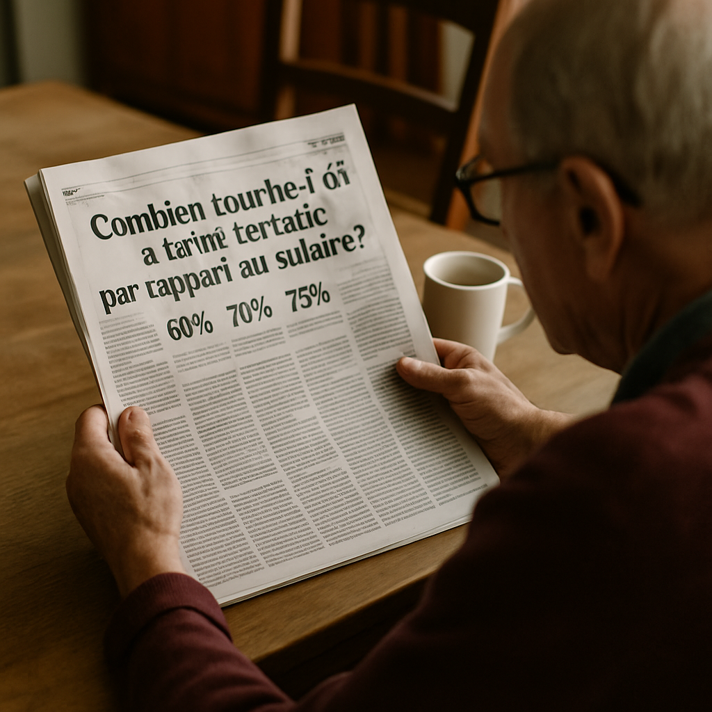 combien touche t-on à la retraite par rapport au salaire